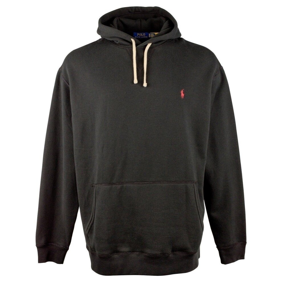 Polo Ralph Lauren Men's Big & Tall Fleece Hoodie Black XLT